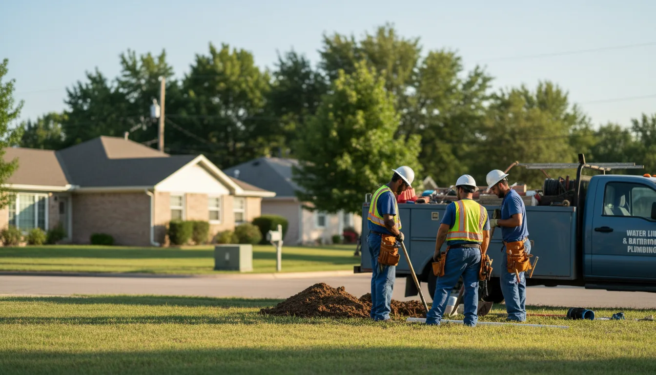 Residential water line and bathroom plumbing service in Tenstrike, MN